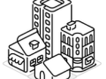 简笔画风合并大楼